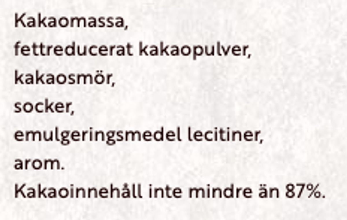 Mørk Sjokolade 87%