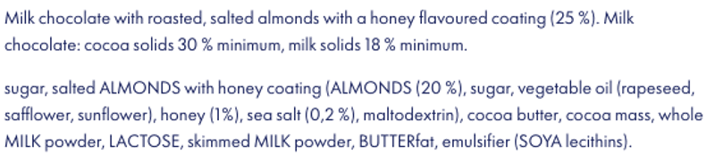 Ritter Honey Salted Almonds