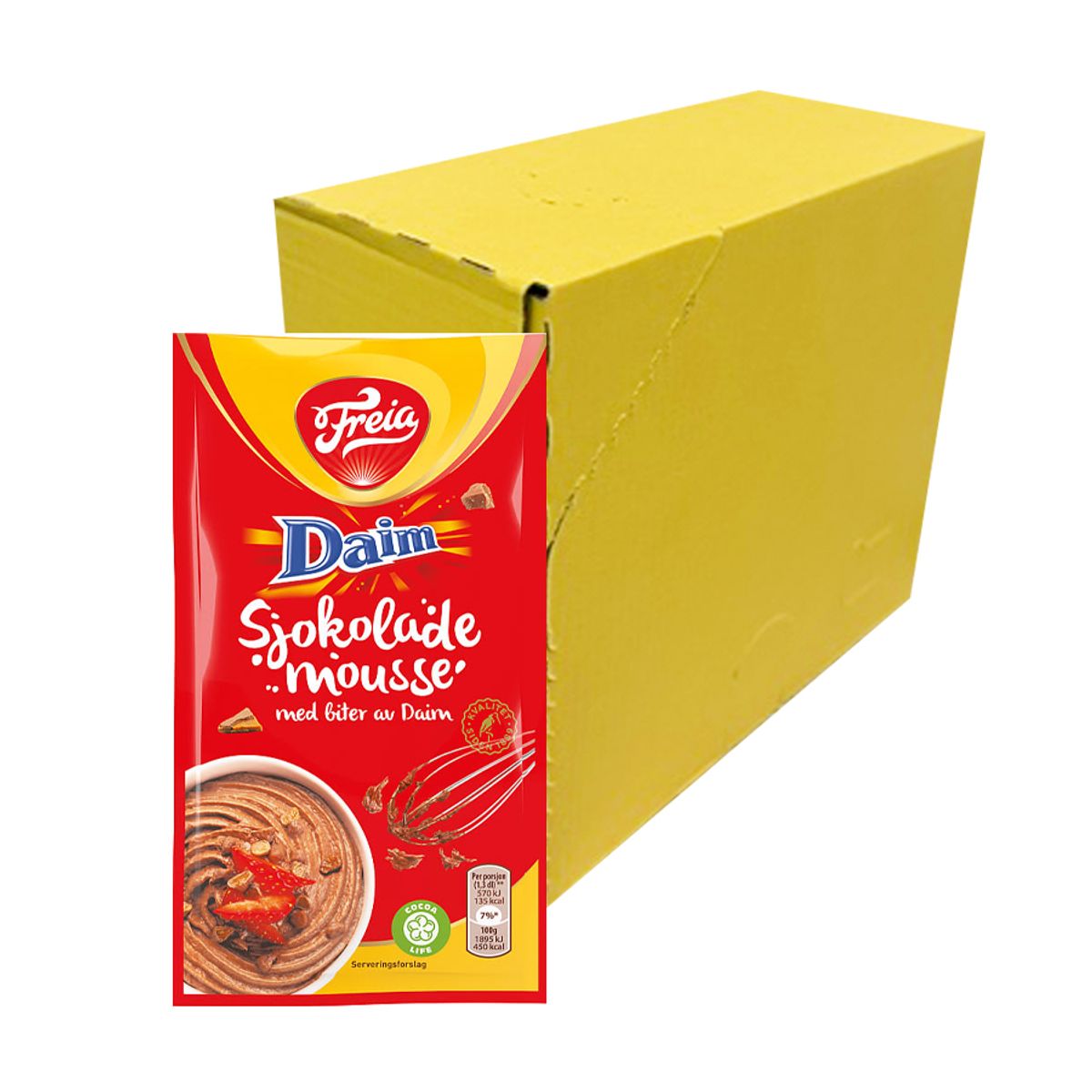 Sjokolademousse med Daim (Kartong 12 x 100g)