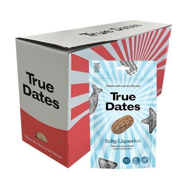 Hovedbilde True Dates Salty Liquorice (Kartong 12 x 100g)