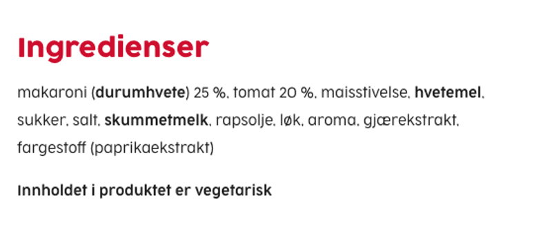Tomatsuppe med Makaroni (Kartong 14 x 119g)