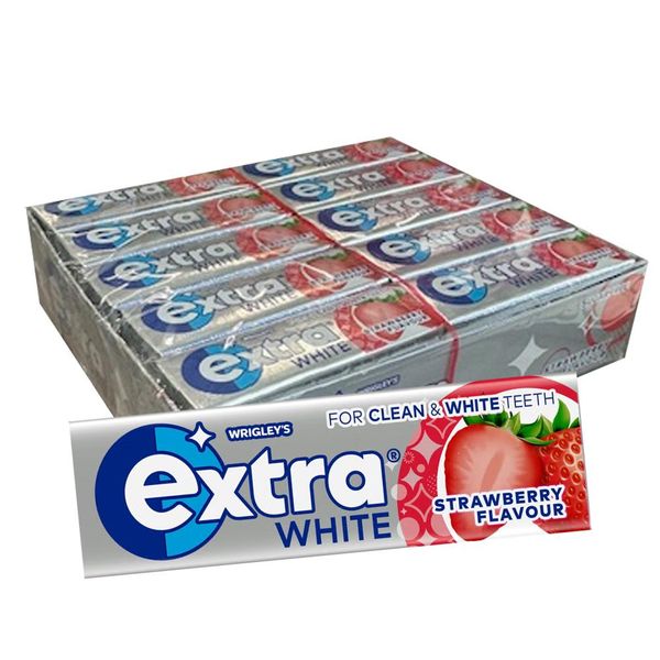 Hovedbilde Extra White Strawberry Travelpack (Kartong 30-pk)