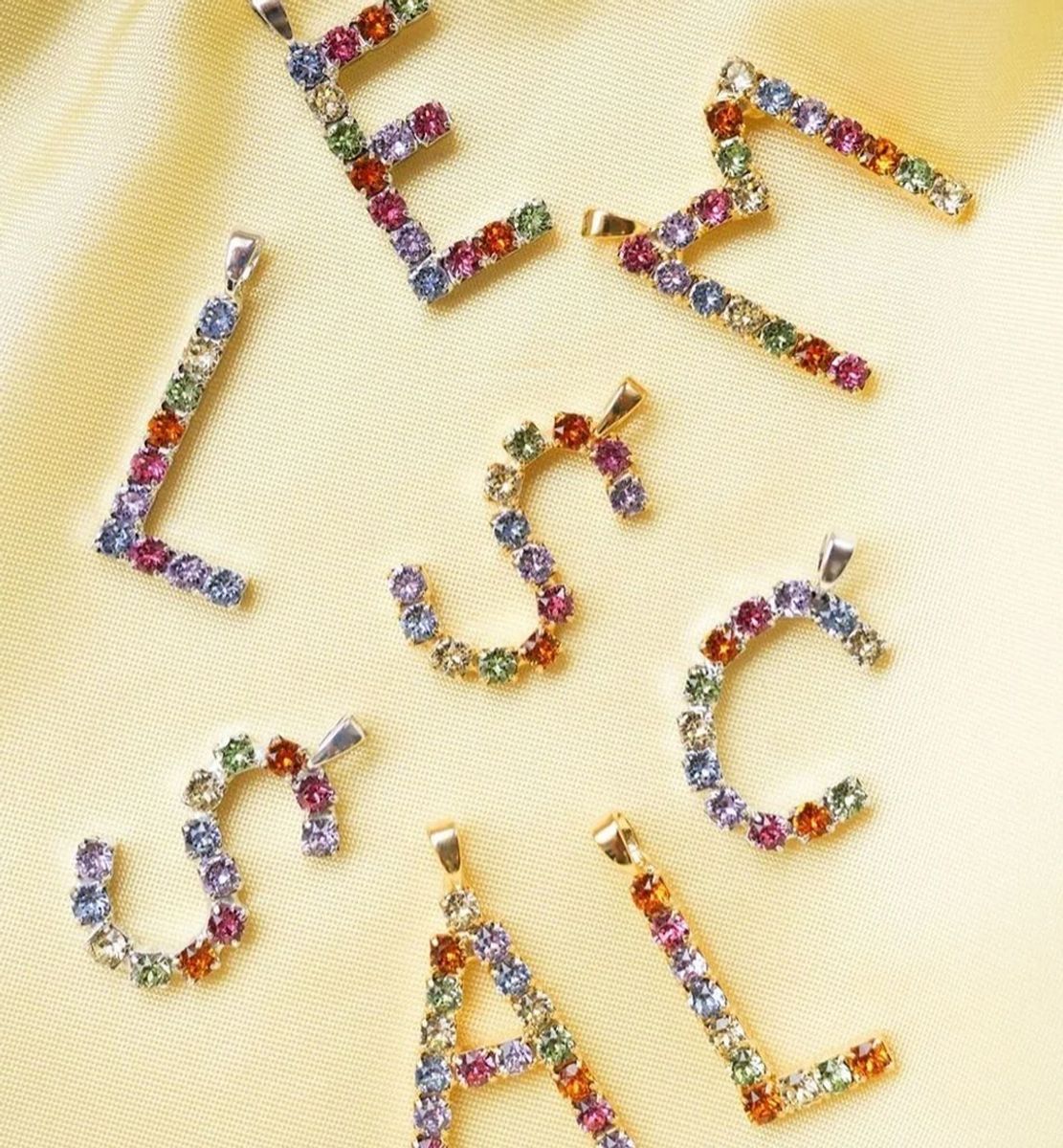 Letter Necklace - Rainbow Gold