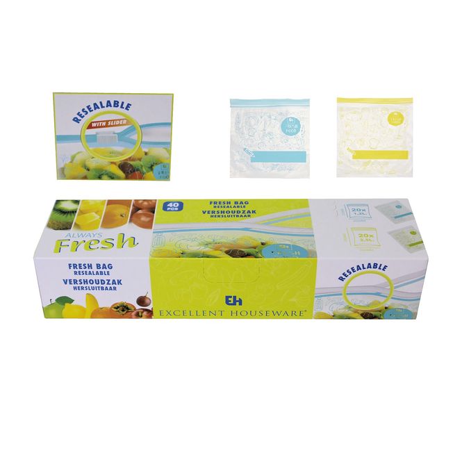 Hovedbilde Fresh Bags Ziplockposer 40pk