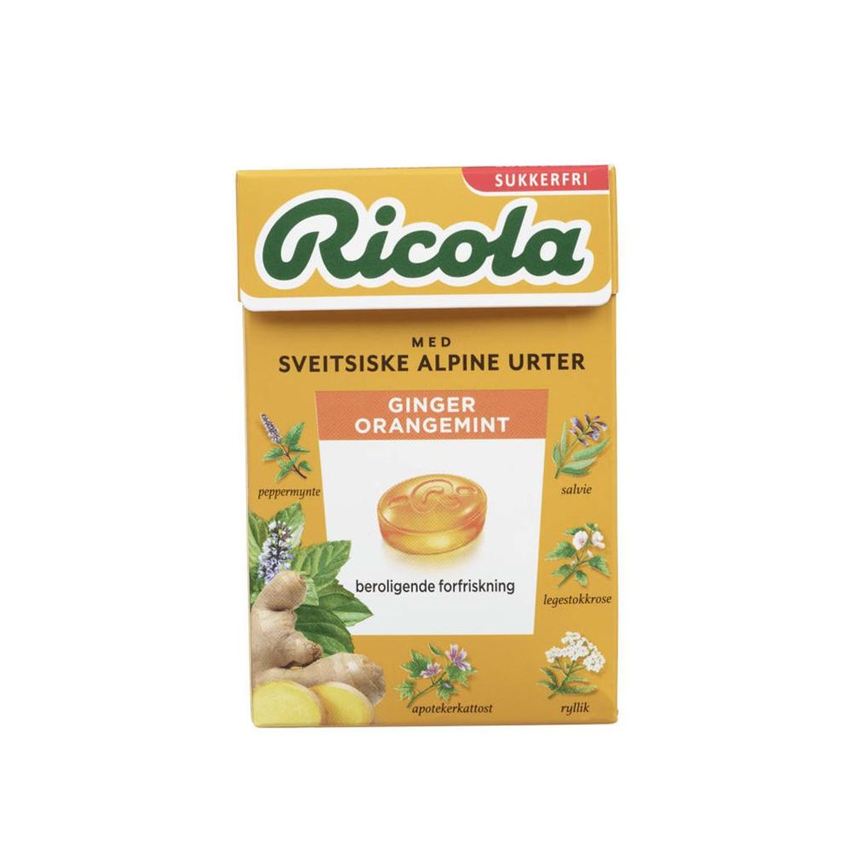 Ricola Ginger Orangemint Urtedrops