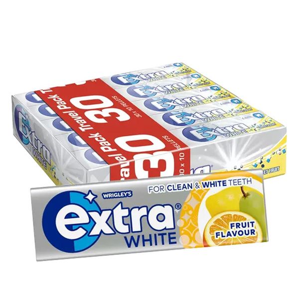 Hovedbilde Extra White Fruit Travelpack (Kartong 30-pk)