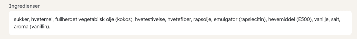 Vaffelkjeks med Vaniljesmak