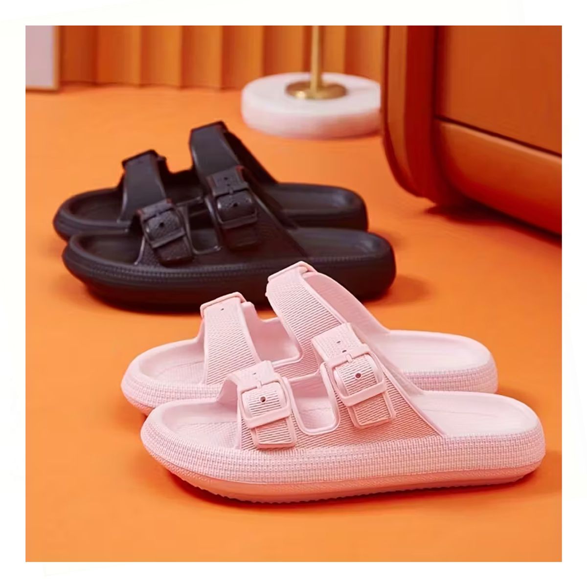 Myke Slippers m/Spenne - Rosa