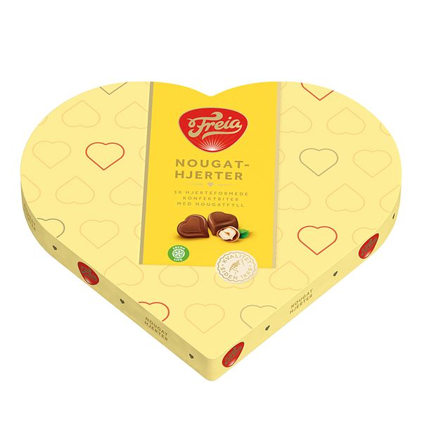 Sjokoladehjerter med Nougatfyll 165g