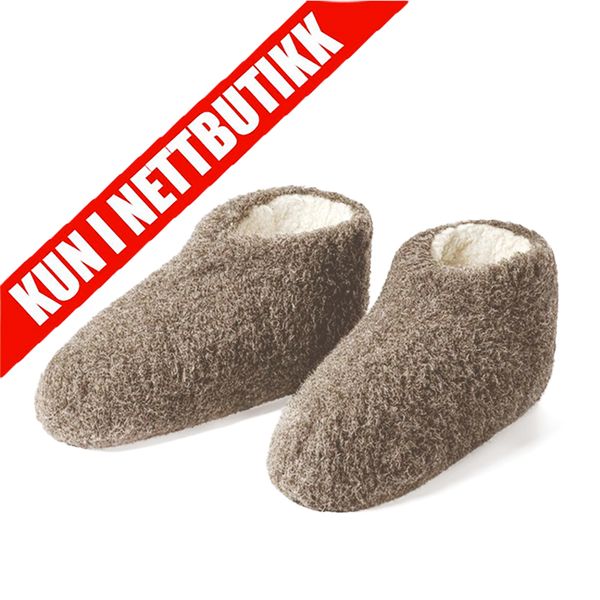 Hovedbilde Ulltøfler (Lav Modell) - Gråbrun