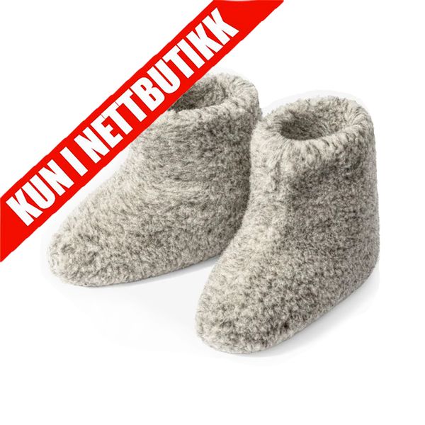 Hovedbilde Ulltøfler (Høy Modell) - Gråmelert